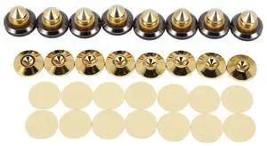 80 Set Golden-Plated Speaker Spikes, Speaker Stands CD Audio Subwoofer Amplifier Turntable Isolation Feet
