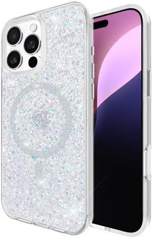 Case-Mate iPhone 16 Pro Max Case [Compatible with MagSafe] - Stylish Sparkly Phone Case with 12ft Drop Protection - Premium Magnetic Cover for iPhone 16 Pro Max - Twinkle Disco