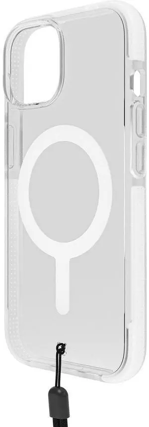 BodyGuardz Ace Pro for iPhone 15 Case, Heavy Duty Shockproof Cover with 18FT Military Grade Drop Tested, Compatible with MagSafe, Wireless Charging, Responsive Buttons - Clear/White
