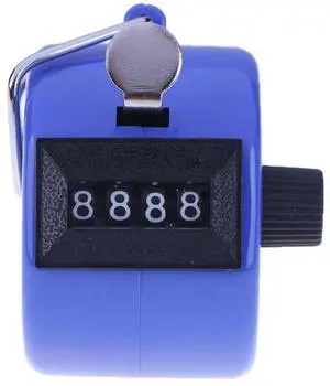 Portable Counters Digital Display Manual Pull Counter Accessories (Blue)
