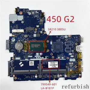 laptop motherboard 799549-601 LA-B181P FOR 450 G2WITH SR210 3805U CPU Fully tested and works ly
