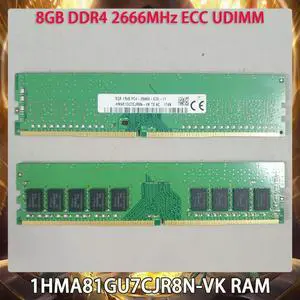 1PCS For SKHynix HMA81GU7CJR8N-VK 8GB DDR4 2666 ECC UDIMM RAM 1RX8 PC4-2666V Memory