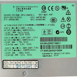 DPS-1200FB A For DL580G5 Server Power Supply 438202-002 440785-001 1200W