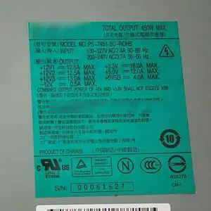 PS-7451-2C-ROHS For DL320G4 Server Power Supply 394982-001 450W