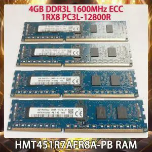 RAM 4GB DDR3L 1600MHz ECC 1RX8 PC3L-12800R HMT451R7AFR8A-PB For SK Hynix Memory 1600