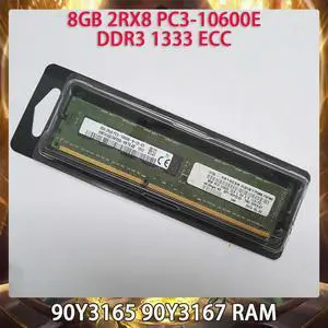 90Y3165 90Y3167 RAM 8GB 2RX8 PC3-10600E DDR3 1333 ECC PC Server Memory