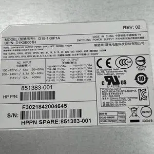 For Z6 G4 1000W Workstation Power Supply 851383-001 D15-1K0P1A D1K0E001H