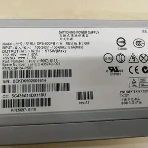 For AG637 EVA4400 Power Supply 5697-6118 435740-001 DPS-600PB-1 A