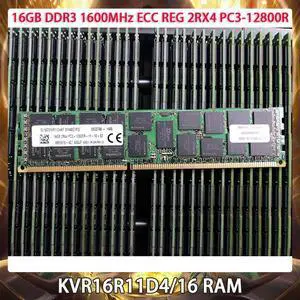 KVR16R11D4/16 16GB DDR3 1600MHz ECC REG 2RX4 PC3-12800R RAM ForServer Memory