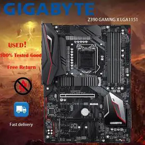 UsedZ390 GAMING XLGA1151 Motherboard DDR4 i9 i7 i5 i3 CPU Z390 Gaming M.2 ATX