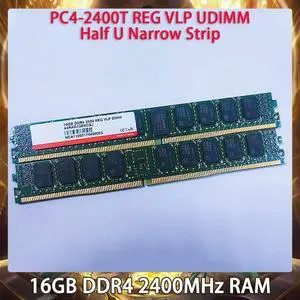 RAM 16GB DDR4 2400MHz PC4-2400T REG VLP UDIMM Half U Narrow Strip For Innodisk Server Memory