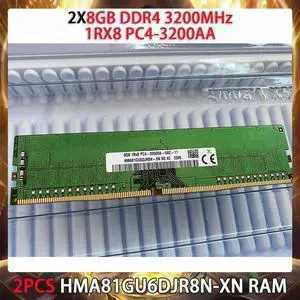 2PCS HMA81GU6DJR8N-XN RAM For SK Hynix 8GB DDR4 3200MHz 1RX8 PC4-3200AA Desktop Memory