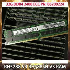 1 Pcs RAM For RH5288 V3 RH5885H V3 32GB DDR4 2400MHz ECC PN: 06200224 32G Server Memory