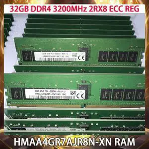 1PCS 32GB DDR4 3200MHz 2RX8 ECC REG HMAA4GR7AJR8N-XN RAM For SK Hynix Memory