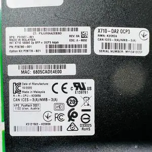 For HPE X710DA2 OCP3 Dual 10 Gigabit Ethernet Card P28778-B21 P31327-001 P28780-001