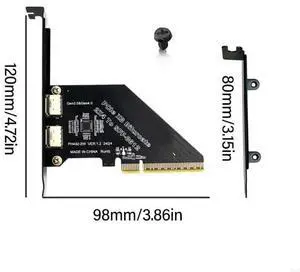 PCIeX8 Gen4x4 to 2 Port Oculink SFF 8611 8612 Expansion Adapter Support PCIEX4X4