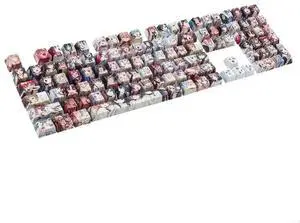 108 Keys / Set OEM Anime Themed Satellite Keycaps PBT Dye Sublimation Keycaps for MX