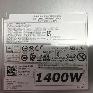 02CTMC 2CTMC For T7920 1400W Server Power Supply H1400-EF