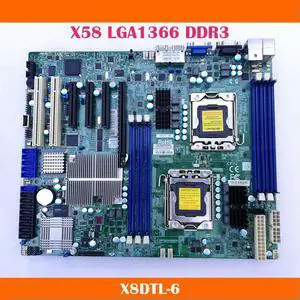 Server Motherboard For S X8DTL-6 X58 LGA1366 DDR3 Works ly Fast Ship