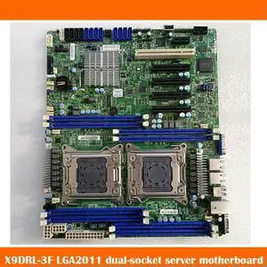 For S X9DRL-3F X79 Dual 2011 Motherboard Supports NVME Boot SAS Hard Disk And E5-26 Series V1 V2 CPU
