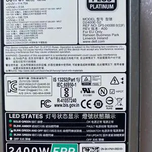 For Server Power Supply DPS-2400BB B 0KKP69 2400W D2400E-S2