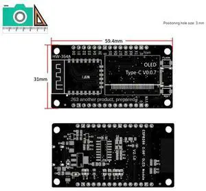 Development Board PCB ESP8266 With 0.96 Inch OLED Display,CH-340,ESP-12E Wifi Module For IDE/Micropython Programming