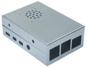 For Pi 4 Model B Case CNC Aluminum Case Ultra-Thin Metal Shell For Pi 4 Model B Case (Silver)