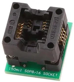 3PCS SOP16+SOP8 To DIP8 150Mil 200Mil 208Mil Adapter Socket For EZP2010 EZP2013 EZP2019 RT809F RT809H CH341A TL866