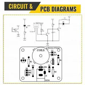 Ageryu DIY Electromagnetic Swing Experimental Electronic Kit Supply With LED Flashing Sensing DIY Electronic Kit