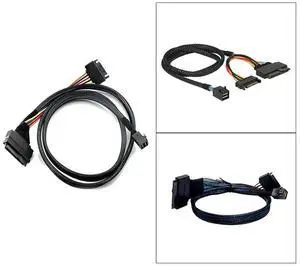 Ageryu Built-In 12G Mini SAS HD To U.2 36P SFF-8643 To SAS U.2 SFF-8639 Cable With 15Pin SATA Power Supply,Suitable For U.2 S