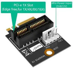 Ageryu M.2 NGFF Key A/A+E/E To PCI-E 1X Adapter PCI Express 1X Converter Card With Power Cable Easy Install