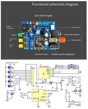 Ageryu Electronic Amplifier Bluetooth Speaker Circuit Board Welding Practice Kit Assembly DIY Parts DIY Kit