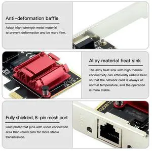 Ageryu 2.5G PCI-E Network Card PCI Express Network Card 2.5G Gigabit Diskless Network Card