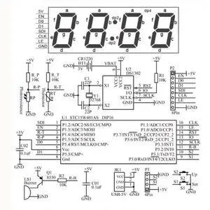 Colorful Digital Clock Parts Colorful RGB Digital Alarm Clock Microcontroller Circuit Board Welding DIY Production-N33R