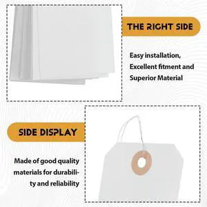 125 Pcs Hang Tags With Reinforced Eyelet And Wire, Pre-Attached Wire Cardboard For Labeling Price 4 3/4 X 2 3/8 Inch E