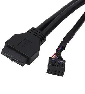 Ageryu 3.5" 20Pin To 2 USB 3.0 Port HUB HD Audio PC Floppy Expansion Front Panel PC Floppy Expansion Front Panel