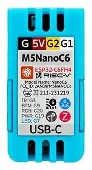 Ageryu M5nanoc6 Low-Power Iot Development Board Onboard ESP32-C6FH4 Support Wi-Fi 6 And Zigbee Built-In Infrared Emitter