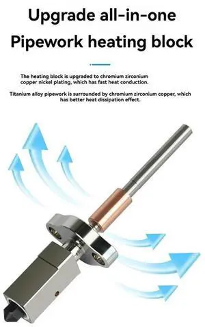 Ageryu For Creality K1 Series Hotend Upgrade High Flow Rate, High Hardness Throat, Replaceable Nozzle For K1, K1C, K1 Max
