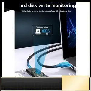Ageryu Shuole USB 3.1 Hard Drive Case 2.5/3.5-Inch Hard Drive Adapter ligent Digital Display Easy Drive Cable-N33R