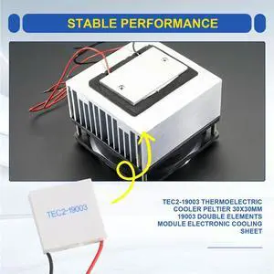 Ageryu TEC2-19003 Thermoelectric Cooler Peltier 30X30mm 19003 Double Elements Module Electronic Cooling Sheet
