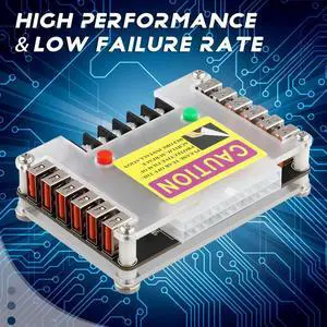 ATX Power Supply Breakout Board And Case Kit With 3.3V, 5V, 12V,-12V Output Voltage And 12 Ports USB, 3A Maximum Outpu ATX Power Supply Breakout Board And Case Kit With 3.3V, 5V, 12V,-12V Output Voltage And 12 Ports USB, 3A Maximum Outpu
