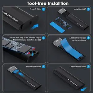 Ageryu M2 SSD Case NVME SATA Dual Protocol M.2 To USB Type C 3.1 SSD Adapter For NVME PCIE NGFF SATA SSD Disk Box M.2 SSD Cas