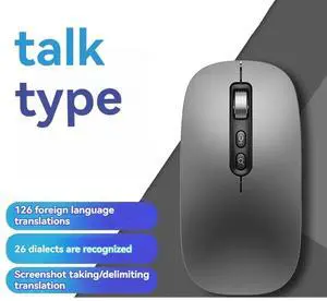 Ageryu AI Smart Voice Mouse Voice to Text Mouse Rechargeable 2.4G Wireless Bluetooth Mouse Voice Input Mouse for Laptops,AAA56
