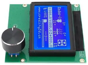 Ageryu 3D Printer LCD Display Screen With Control Panel, 12864 Blue Screen For Ender 3, 3S, 3X, 3 Pro