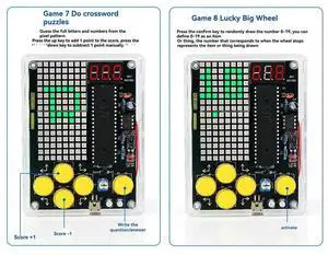 Ageryu DIY Pixel Game Kit Mini Pixel Game Console With Voice Electronics DIY Soldering Project Practice Solder Learning Set B-N33R
