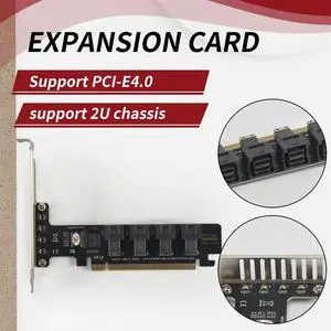 Ageryu NGFF PCI-E 16X To 4 Ports U.2 NVME Split Expansion Card SFF-8639/8643 NVME PCIE SSD Adapter For Mainboard SSD