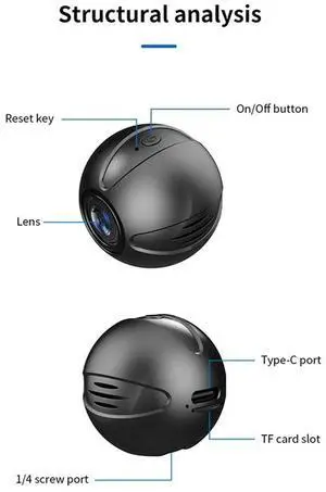 Ageryu X3 Built-In Hotspot Wireless Video Viewing Small Camera Supports Memory Card Smart Remote Camera Outdoor Sports Recorder-N33R