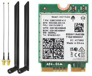 Ageryu AX211NGW WiFi 6E Tri Band 2.4G/5G/6Ghz Wireless Network Wifi Card Bluetooth 5.3 AX211 M.2 CNVio Wifi Wireless Card