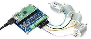 For Pi Pico Parts Expansion Board 4-Way DC Motor Interface/5V Regulated/I2C Motor Driver