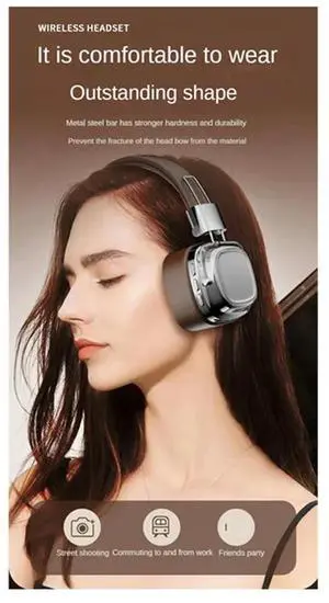 Ageryu Retro Classic Over Ear Headsets Studio Stereo Bluetooth5.3 Wireless Headphones Touch Control Type C Earphones, Durable B-N33R